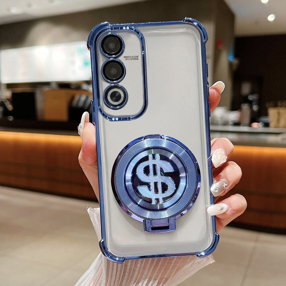 OPPO A3 Pro 5G Four Corner Airbags 100% Original Astro Money Magnet Rotating Dollar Case