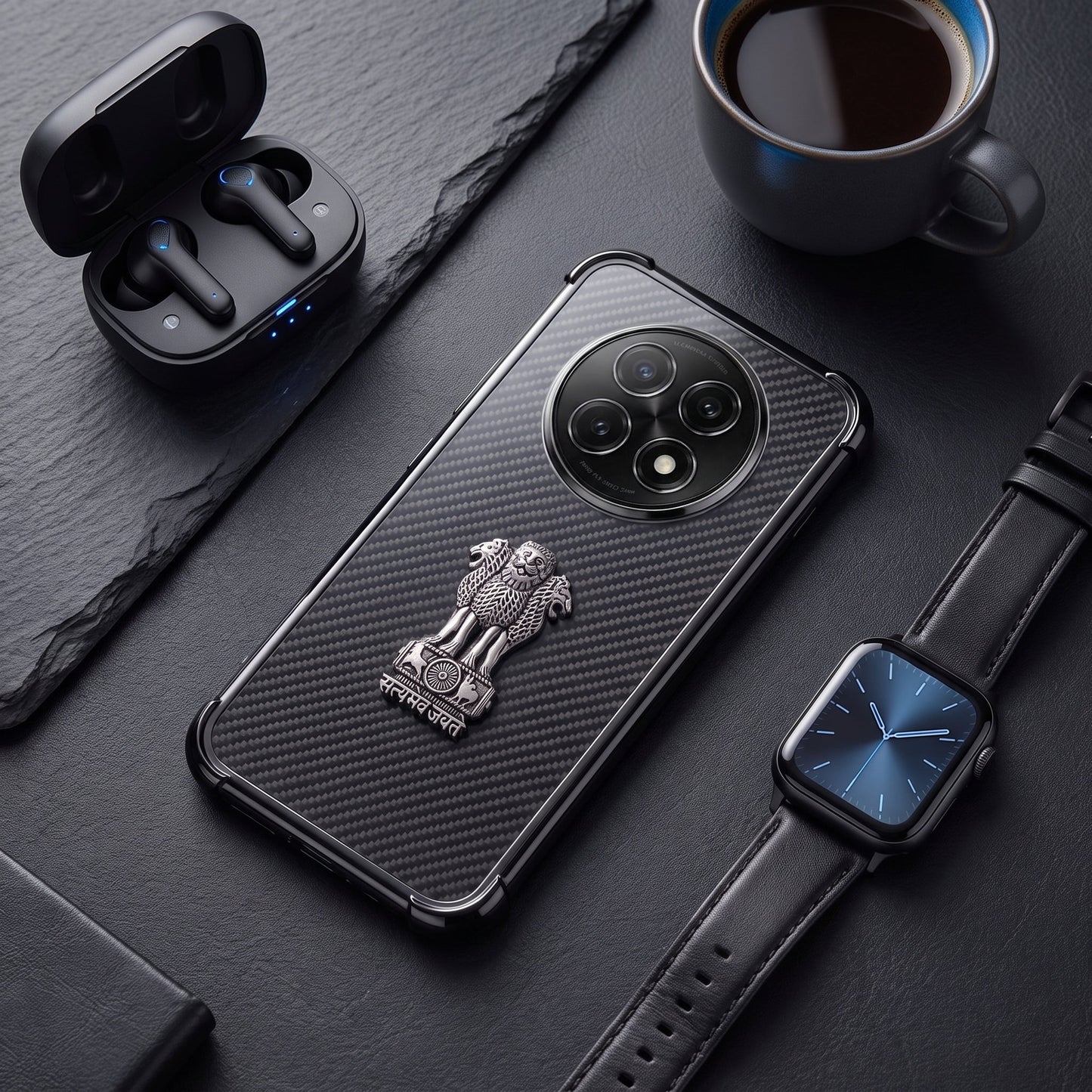 Oppo F29 Pro 5G Satyamev Jayate 3D Metal Emblem Back Case