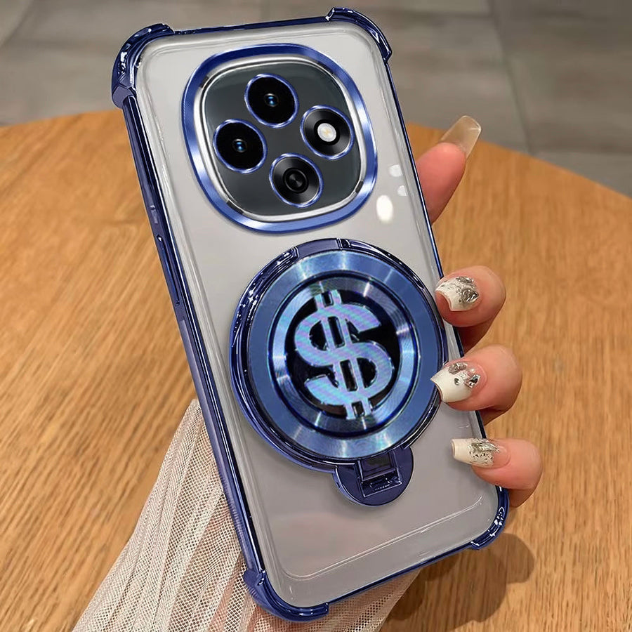 Oppo F31 Pro 5G Four Corner Airbags 100% Original Astro Money Magnet Rotating Dollar Case