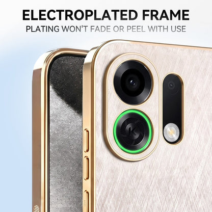 Oppo K13 Turbo 5G Premium Electroplated Frame Gold Thread Pattern Soft Case