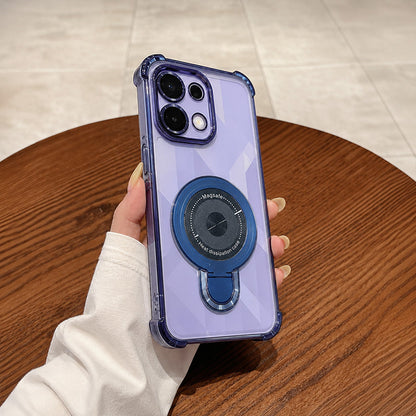 Oppo K13 5G Luxury Four Corner Invincible Bracket Ring Stand Case