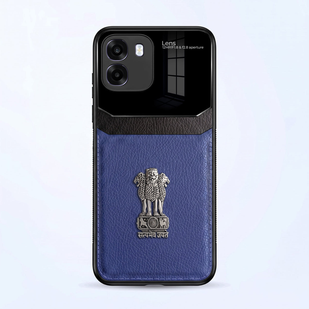 Oppo K14 5G Satyamev Jayate 3D Metal Leather Back Case