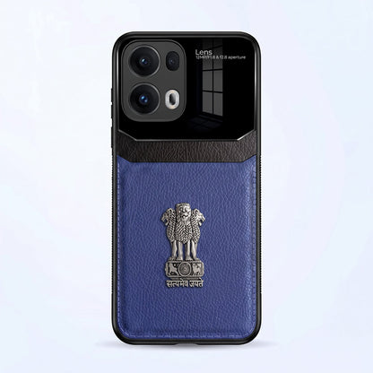 Oppo Reno 13 Pro 5G Satyamev Jayate 3D Metal Leather Back Case