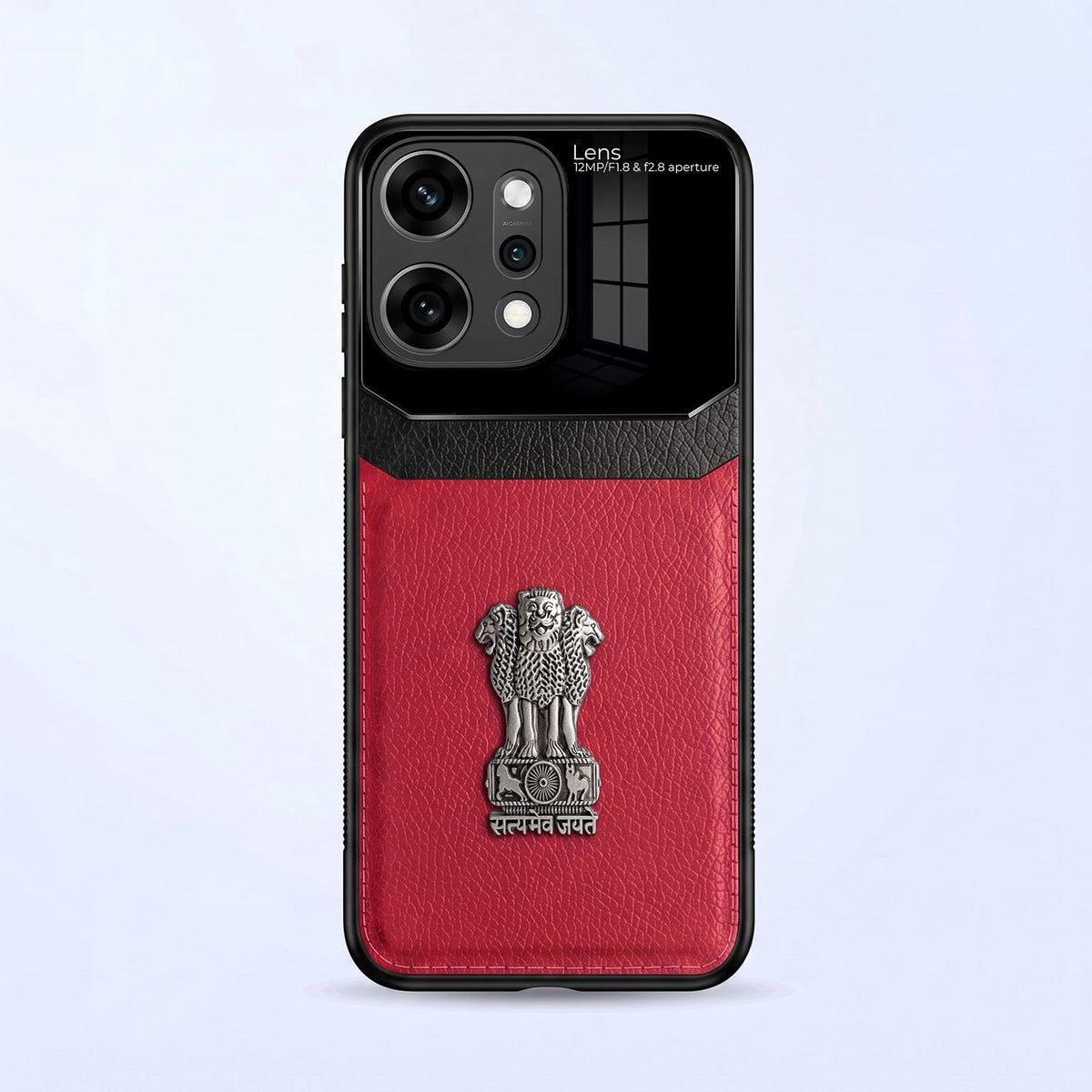 Oppo Reno 14 Pro 5G Satyamev Jayate 3D Metal Leather Back Case