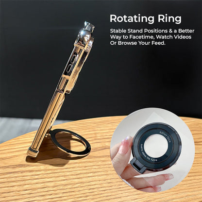 Oppo Reno 15 Pro Mini 5G Original Luxury Magnifier Ring Stand Shockproof Airbags Corner Case
