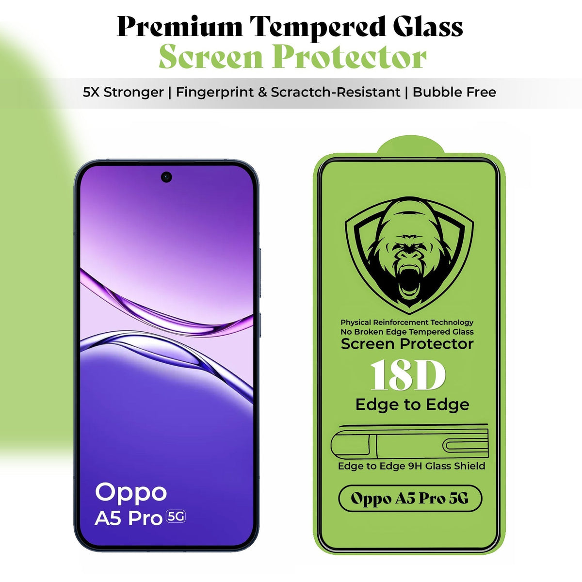 Oppo A5 Pro 5G Transparent Shockproof Case With Airbag Corners