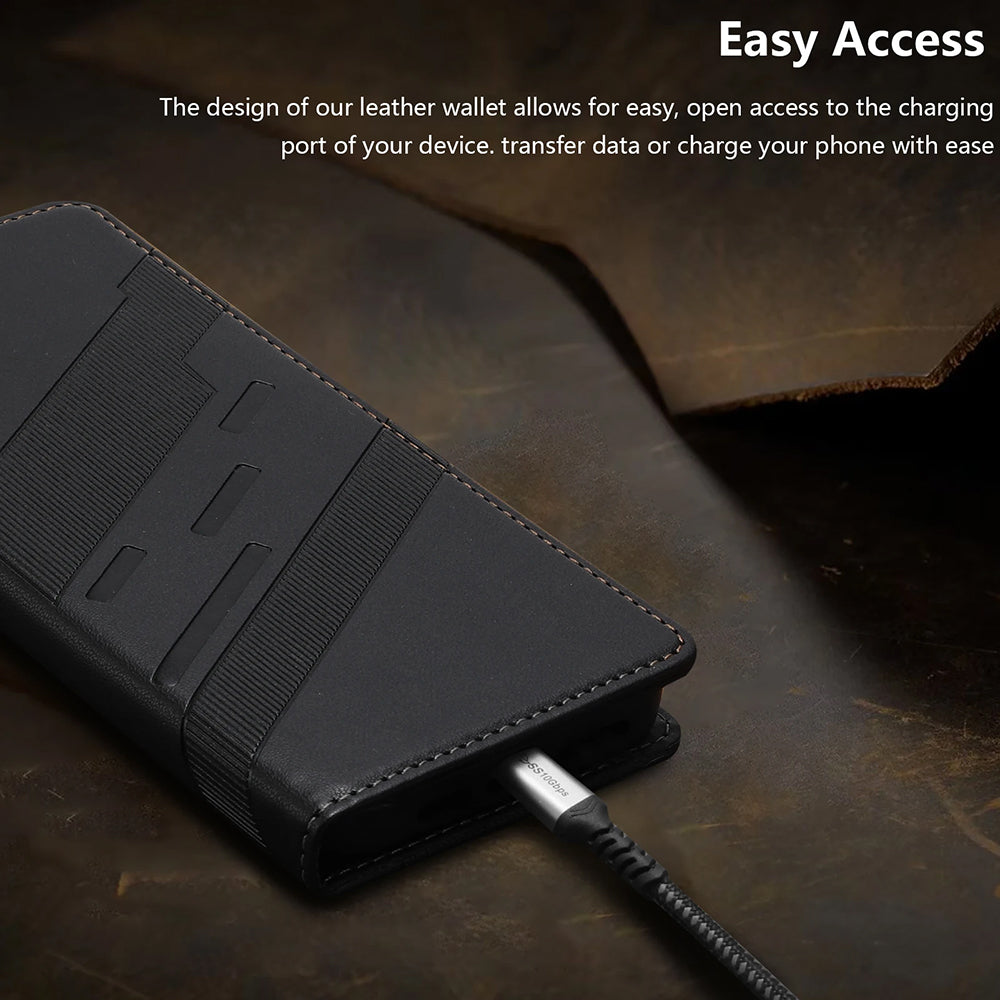 Oppo F27 Pro+ 5G wallet case with card slots and magnetic closure