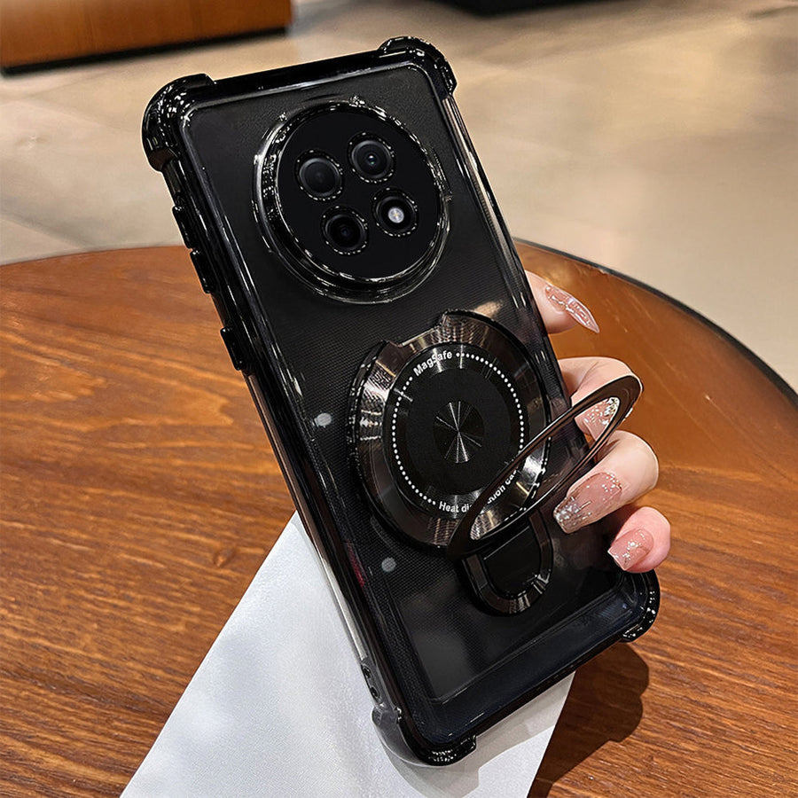 Oppo F31 Pro+ 5G Luxury Four Corner Invincible Bracket Ring Stand Case
