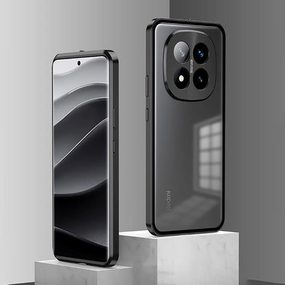 Redmi Note 15 Pro+ 5G Aluminium Metal Bumper Shield Transparent Back Case