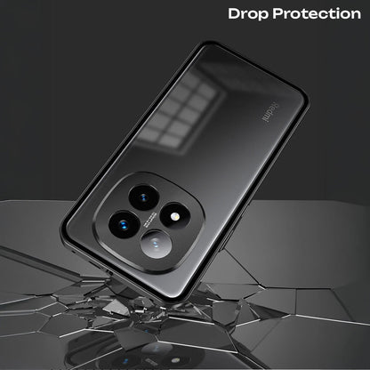Redmi Note 15 Pro+ 5G Aluminium Metal Bumper Shield Transparent Back Case