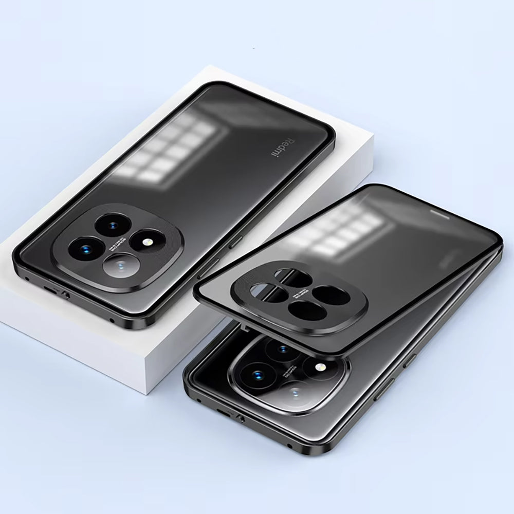Redmi Note 15 Pro+ 5G Aluminium Metal Bumper Shield Transparent Back Case