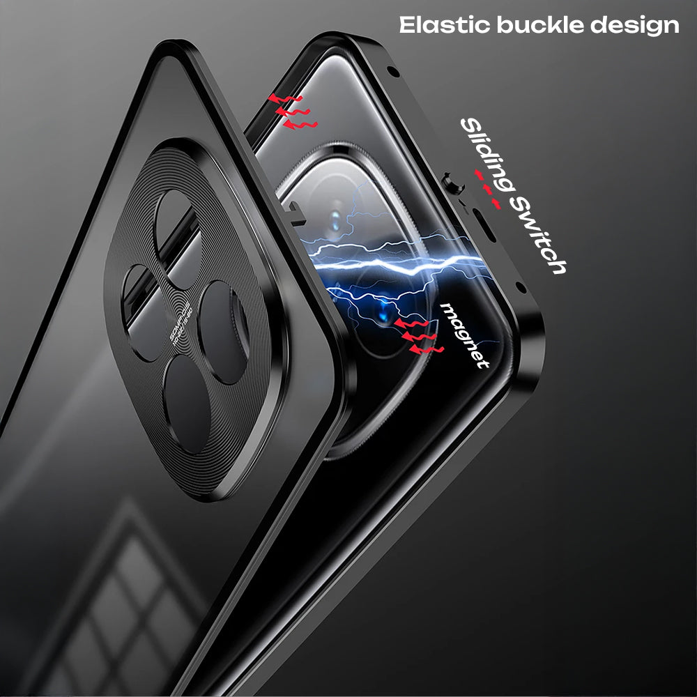 Redmi Note 15 Pro+ 5G Aluminium Metal Bumper Shield Transparent Back Case