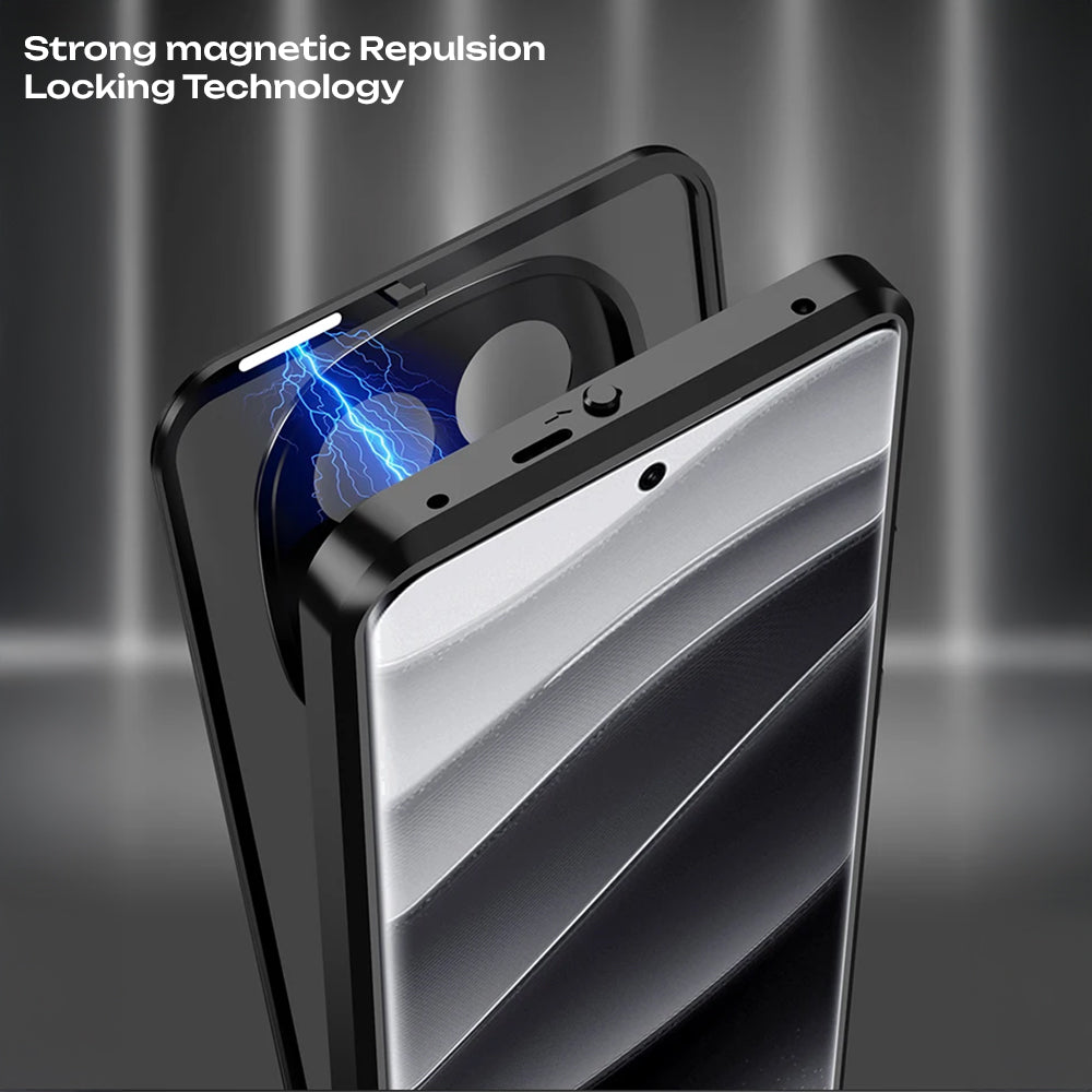 Redmi Note 15 Pro+ 5G Aluminium Metal Bumper Shield Transparent Back Case