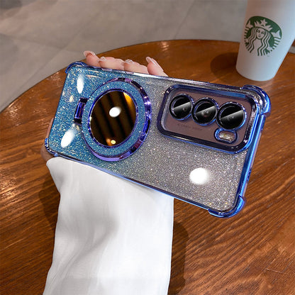 Oppo Reno12 Pro 5G Luxury Shimmer Mirror Back Shockproof Airbag Case
