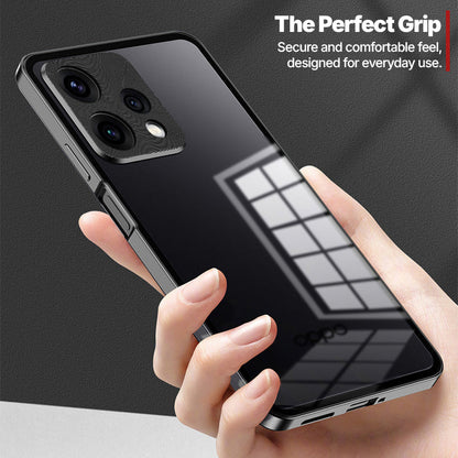 Oppo Reno 15 5G Aluminium Metal Bumper Shield Transparent Back Case