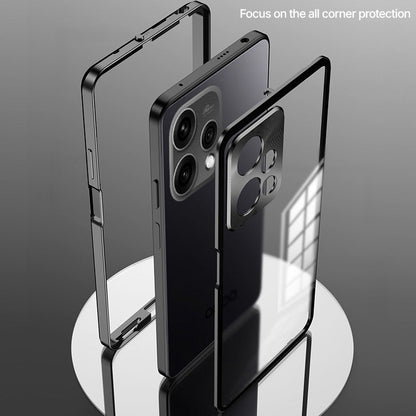 Oppo Reno 15 5G Aluminium Metal Bumper Shield Transparent Back Case
