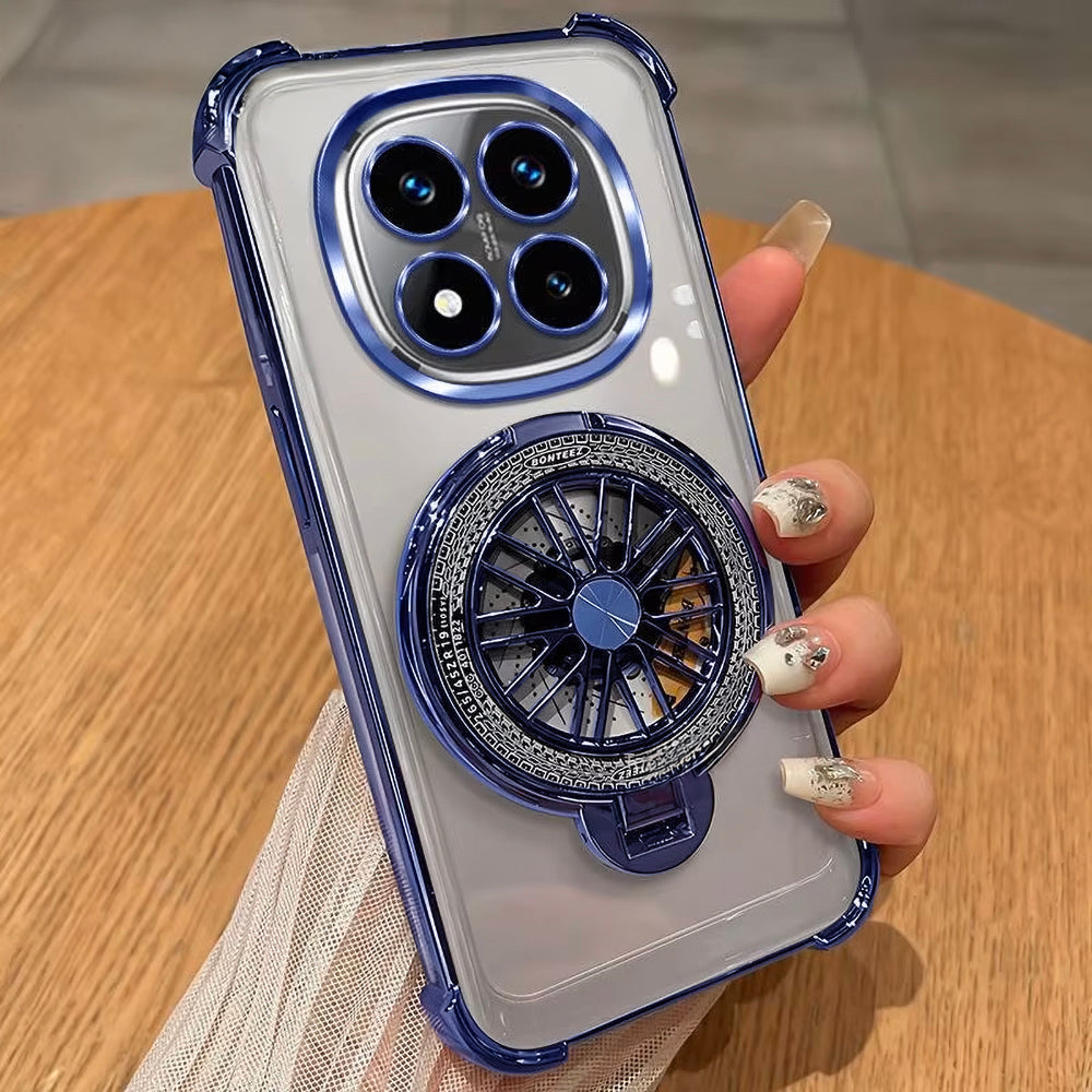 Redmi Note 14 Pro 5G Premium Stress Buster Wheel Rotating Shockproof Airbags Case