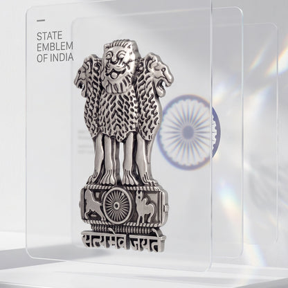 Oppo A5x 5G Compatible Satyamev Jayate 3D Metal Emblem Sticker
