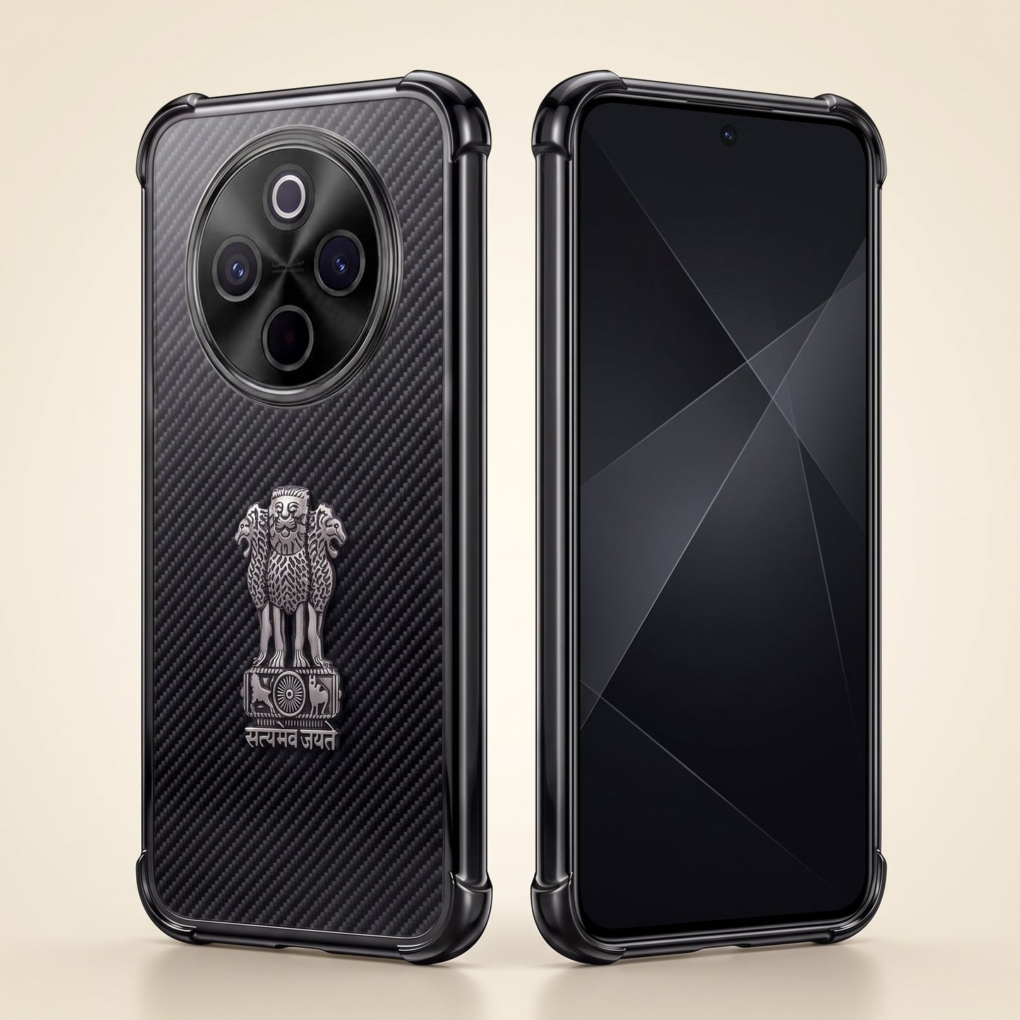 Vivo T4 5G Satyamev Jayate 3D Metal Emblem Back Case
