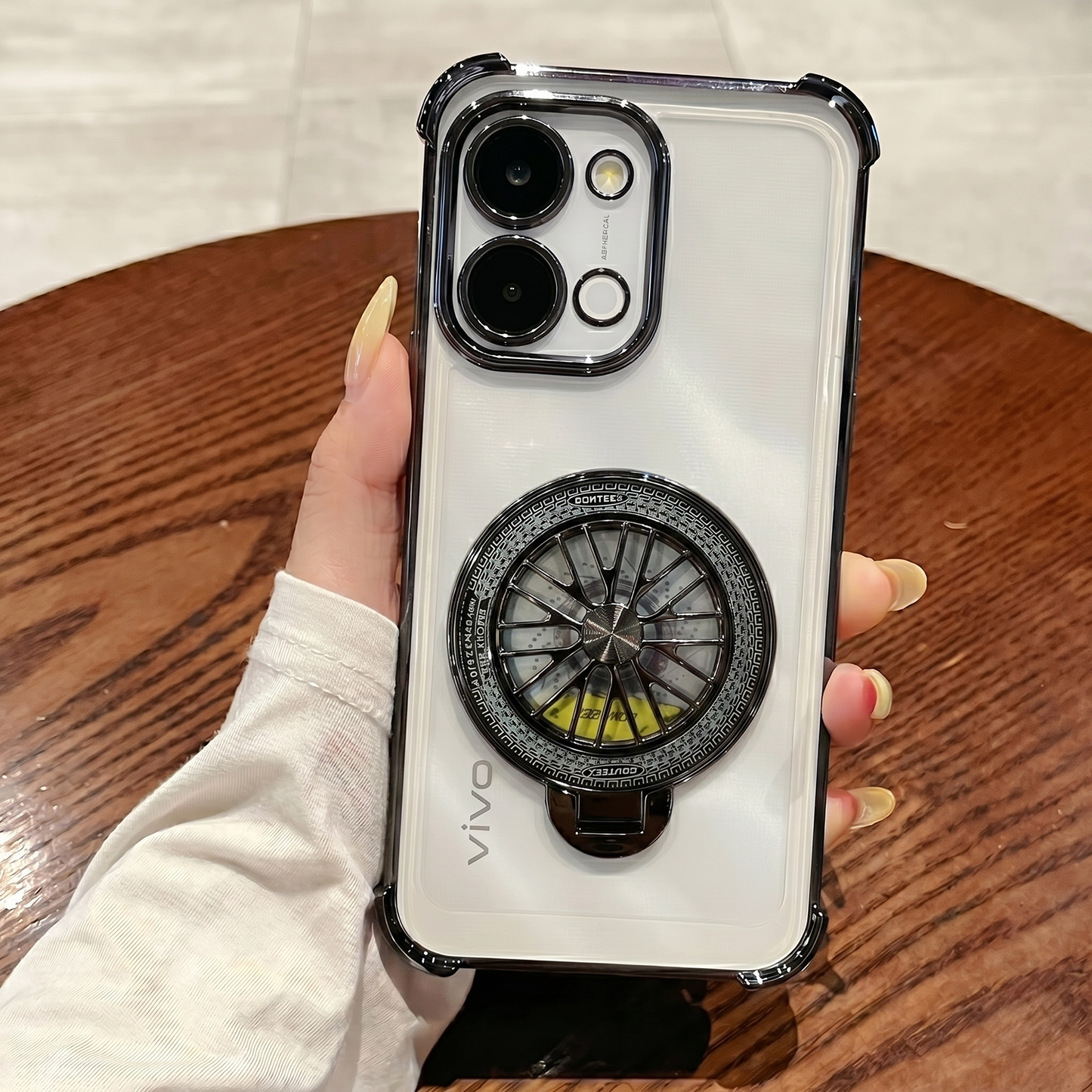 Vivo T5x 5G Premium Stress Buster Wheel Rotating Shockproof Airbags Case
