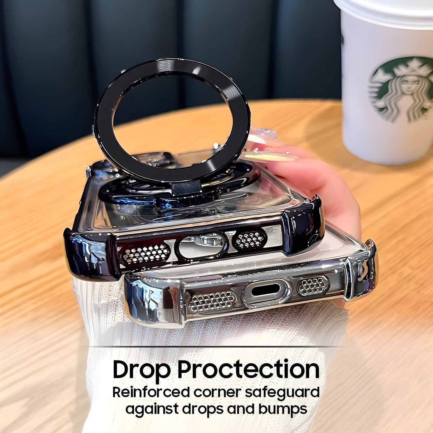 Vivo T5x 5G Premium Stress Buster Wheel Rotating Shockproof Airbags Case