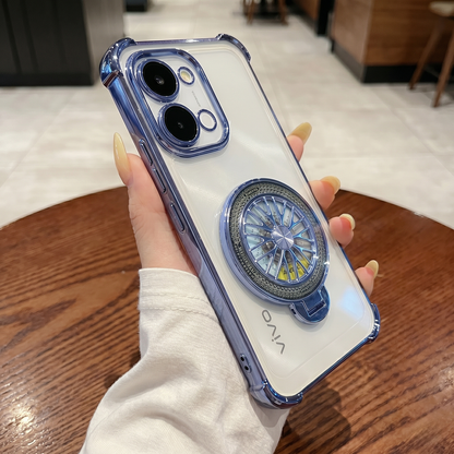 Vivo T5x 5G Premium Stress Buster Wheel Rotating Shockproof Airbags Case