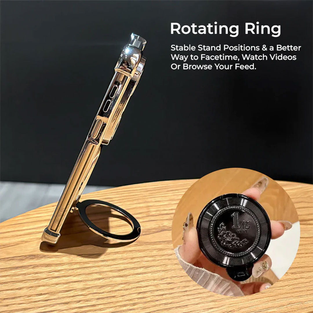 Vivo T5x 5G case with rotating ring stand 