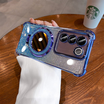 Vivo V27 5G Luxury Shimmer Mirror Back Shockproof Airbag Case