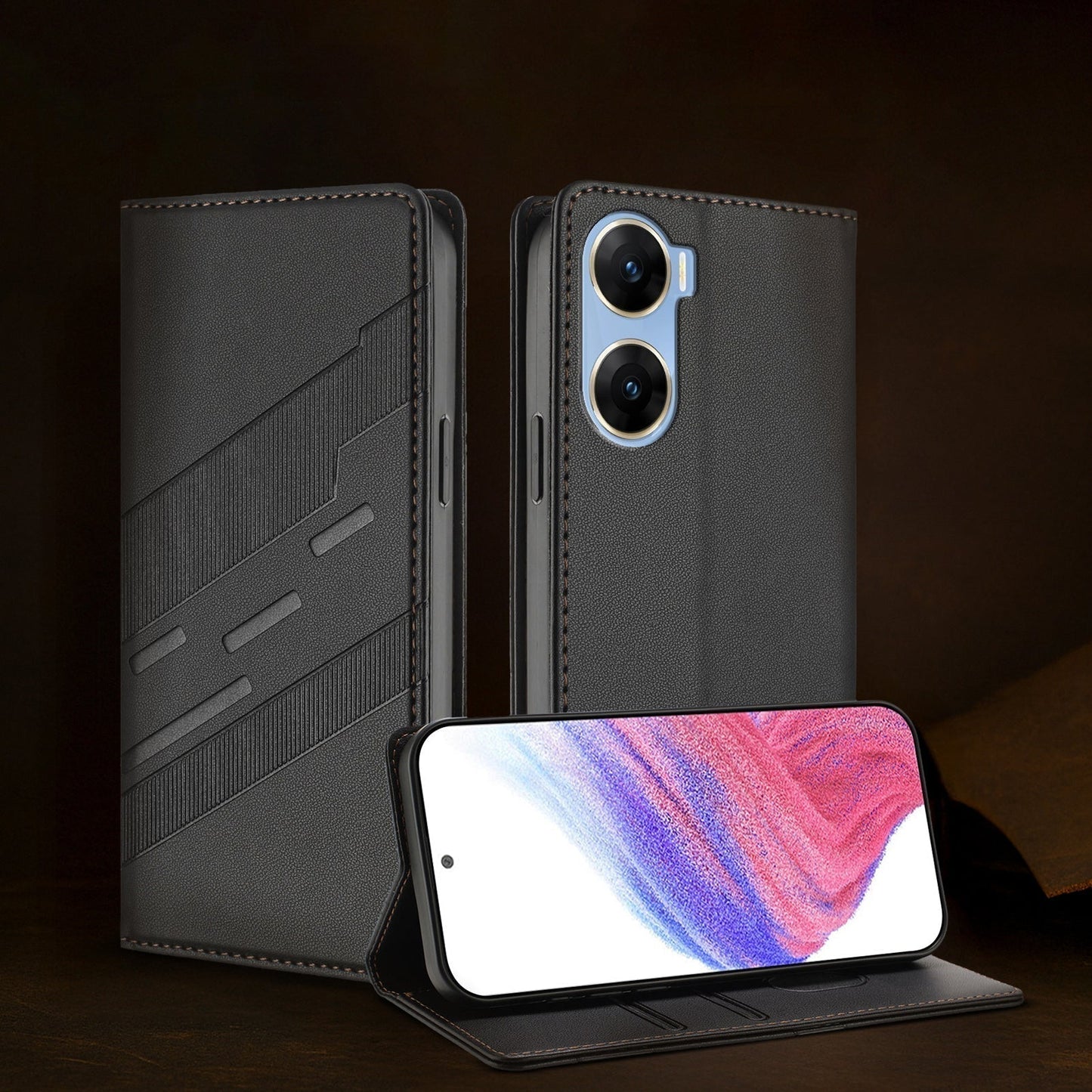 Vivo V29e 5G Retro PU Leather Magnetic Wallet Flip Case with Charm Strap