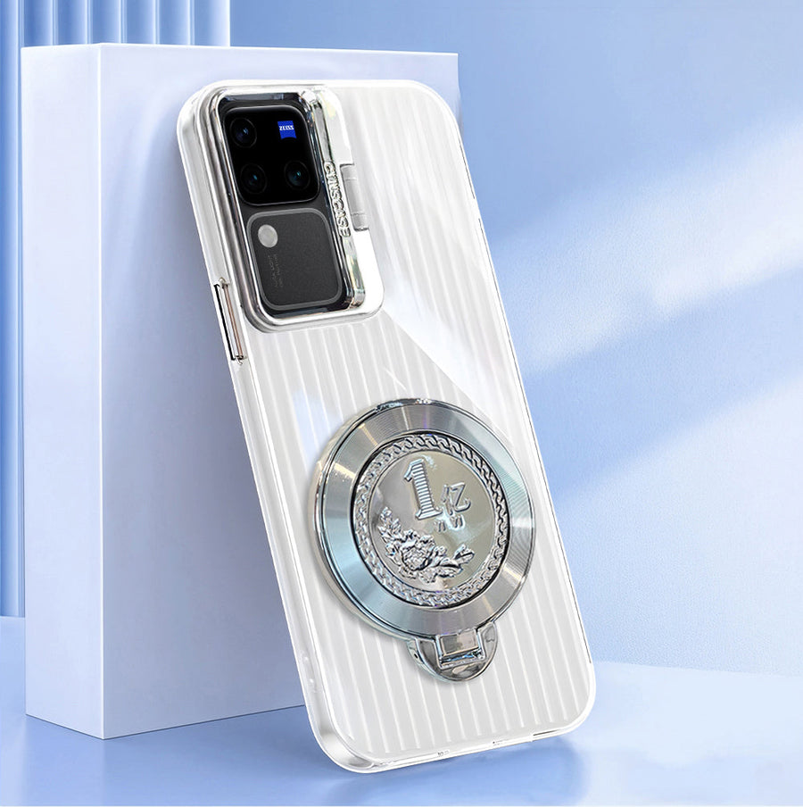 Vivo V30 Pro 5G Luxury Dual Layer Hybrid Camera Billion Wheel Rotating Case
