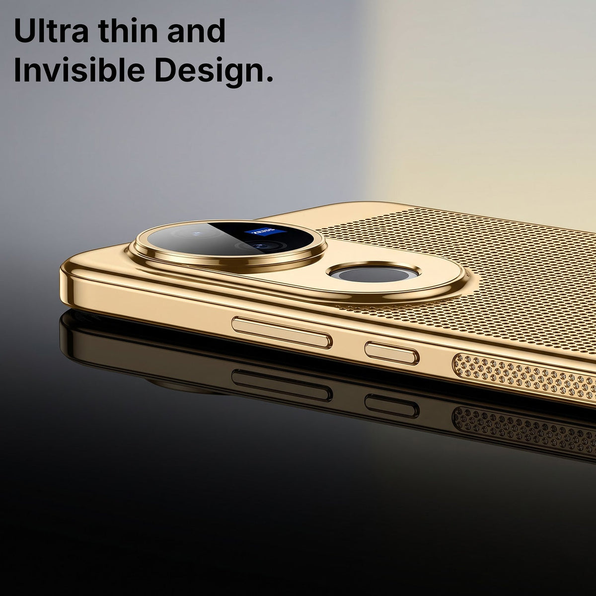 Vivo V50 5G Tri-Color Satyamev Jayate Mesh Electroplated Heat Dissipation Case