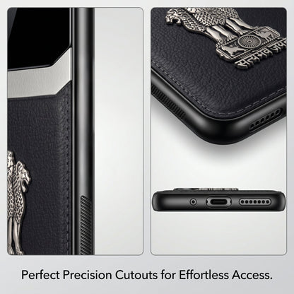 Vivo V50 5G Satyamev Jayate 3D Metal Leather Back Case