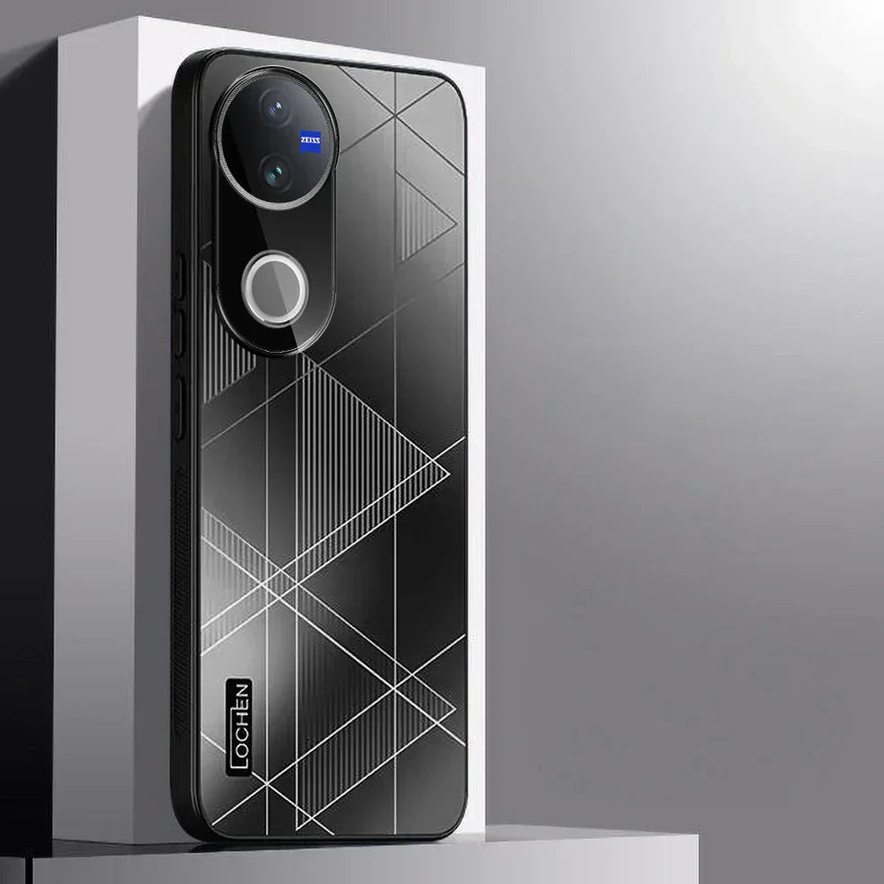 Vivo V50 5G Triangle Pattern Matte Back Shockproof Case