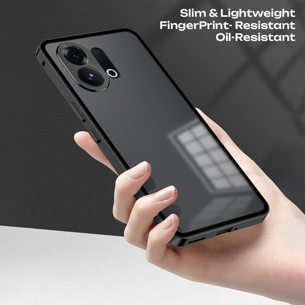 Vivo X200 FE 5G Aluminium Metal Bumper Shield Transparent Back Case