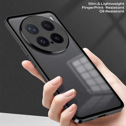 Vivo X200 Pro 5G Aluminium Metal Bumper Shield Transparent Back Case