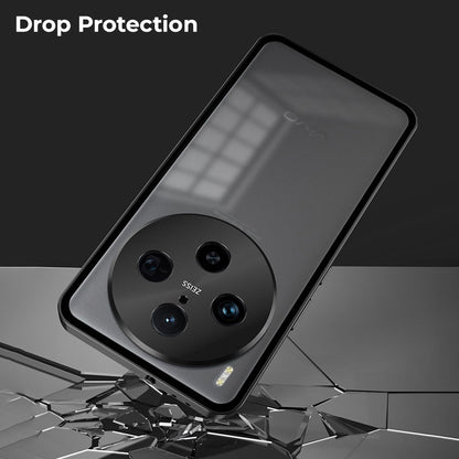 Vivo X300 5G Aluminium Metal Bumper Shield Transparent Back Case