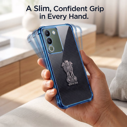 Vivo Y200 5G Satyamev Jayate 3D Metal Emblem Back Case