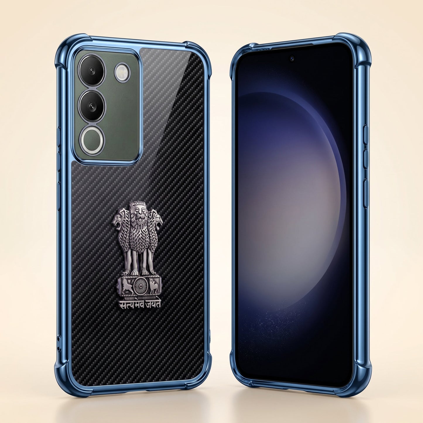 Vivo Y200 5G Satyamev Jayate 3D Metal Emblem Back Case