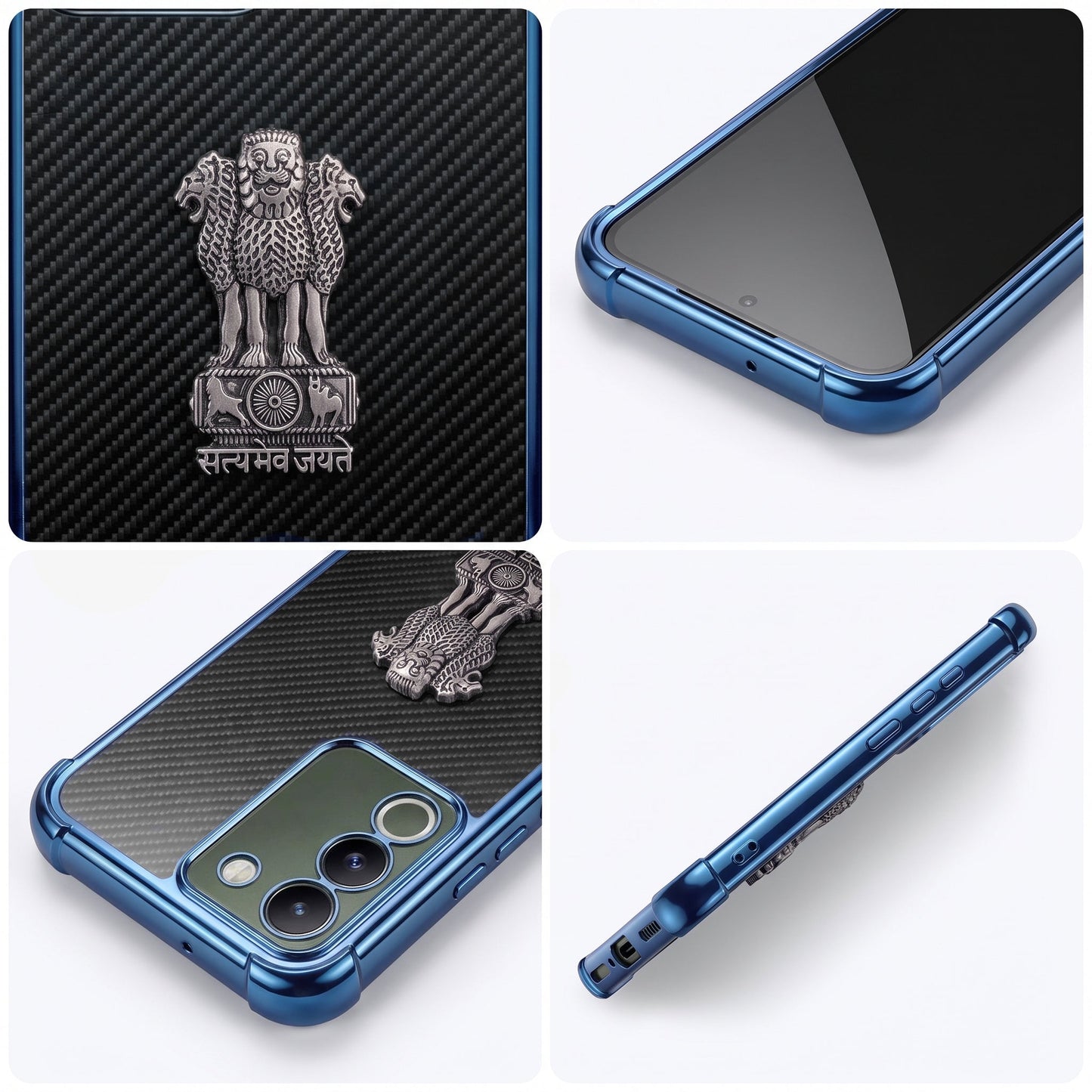Vivo Y200 5G Satyamev Jayate 3D Metal Emblem Back Case