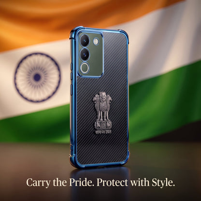 Vivo Y200 5G Satyamev Jayate 3D Metal Emblem Back Case