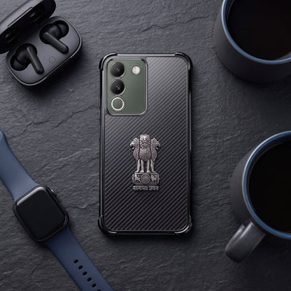 Vivo Y200 5G Satyamev Jayate 3D Metal Emblem Back Case