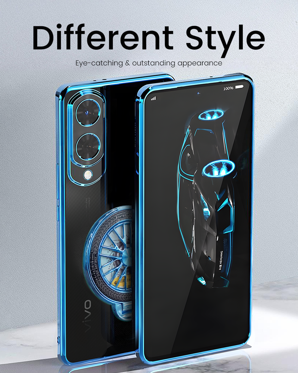 Vivo Y28 5G Ferrari Wheel Electroplating Case