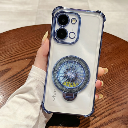 Vivo T5x 5G Premium Stress Buster Wheel Rotating Shockproof Airbags Case