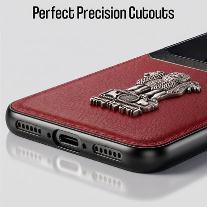 Vivo V50 5G Satyamev Jayate 3D Metal Leather Back Case