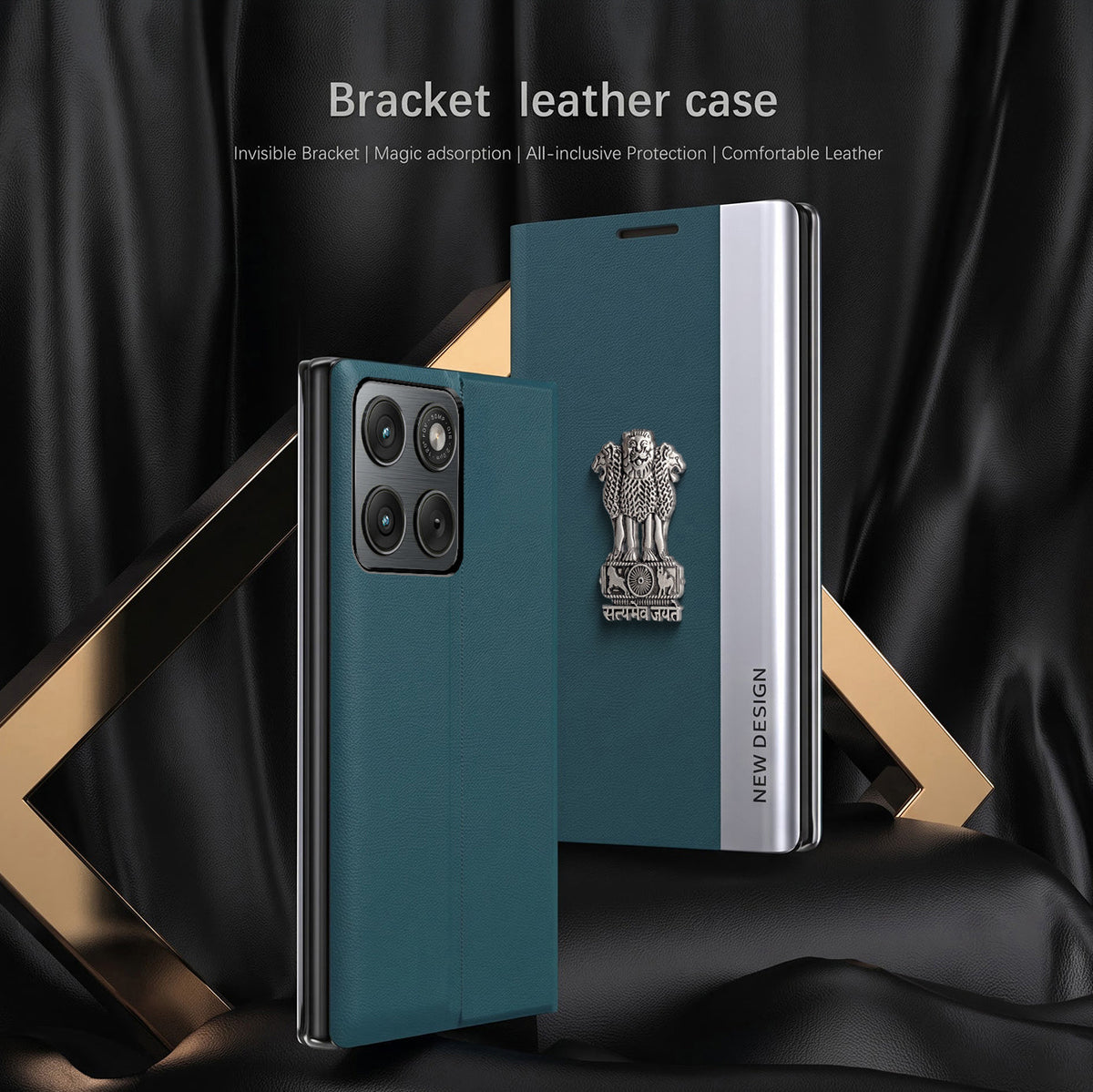 Motorola Edge 60 Pro 5G Satyamev Jayate Flip Leather Case