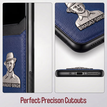 Oppo Reno 10 5G Shaheed Bhagat Singh 3D Metal Leather Back Case