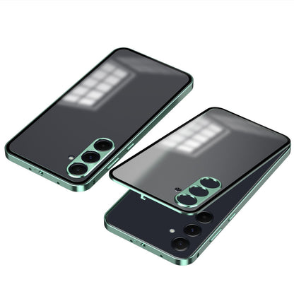 Samsung Galaxy S24 FE 5G Aluminium Metal Bumper Shield Transparent Back Case