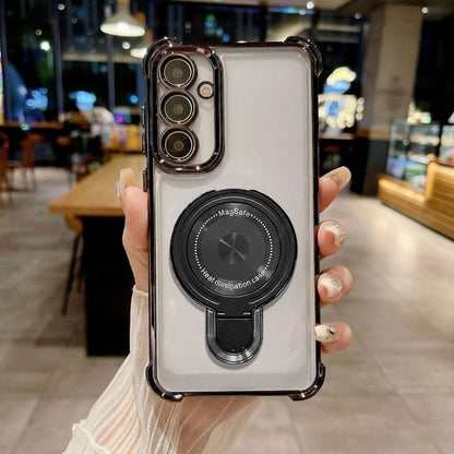 Samsung Galaxy A15 5G Luxury Four Corner Invincible Bracket Ring Stand Case