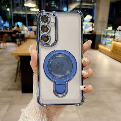 Samsung Galaxy A15 5G Luxury Four Corner Invincible Bracket Ring Stand Case