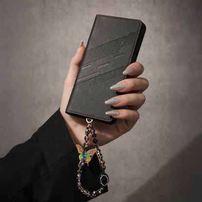 Oppo F27 Pro+ 5G Retro PU Leather Magnetic Wallet Flip Case with Charm Strap